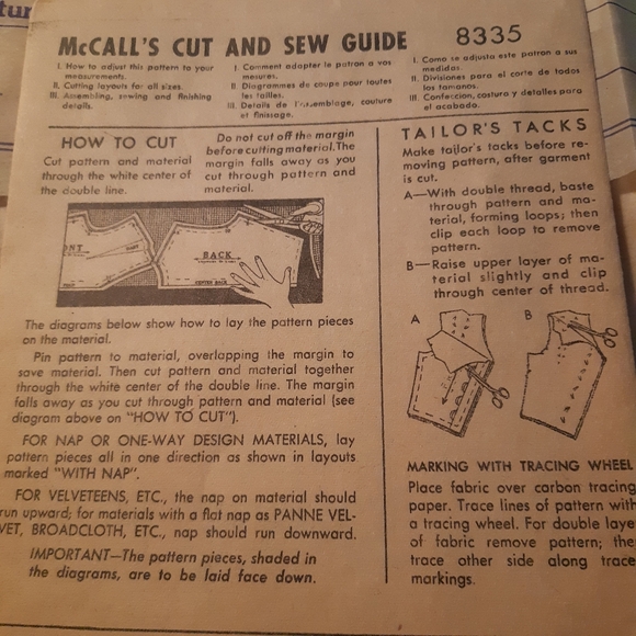 1950s McCall Men's Shirt Sewing Pattern -Long & Short Sleeved 8335 - Picture 7 of 10